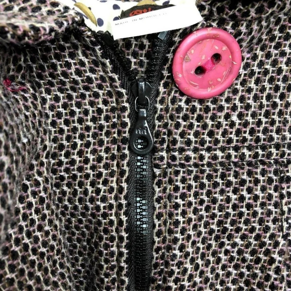 Catimini coat wool blend brown and pink size 18 months - Picture 4 of 9